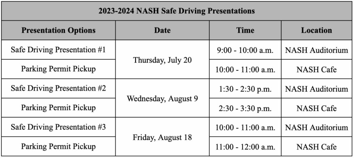 2023-2024 NASH Safe Driving Presentations